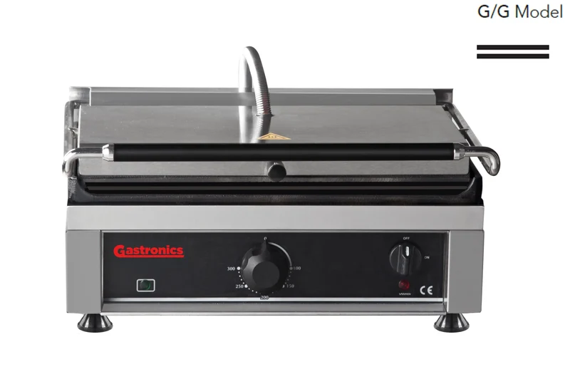 Gastronics KG2745GG Kontaktgrill – Profi Grill Toaster mit oben und unten glatten Grillplatten