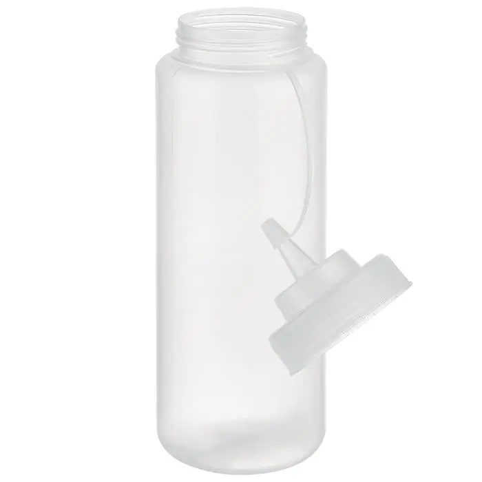 Quetschflasche mit Schraubdeckel & Verschlusskappe Ø 8 cm 1.025 ml Polyethylen transparent