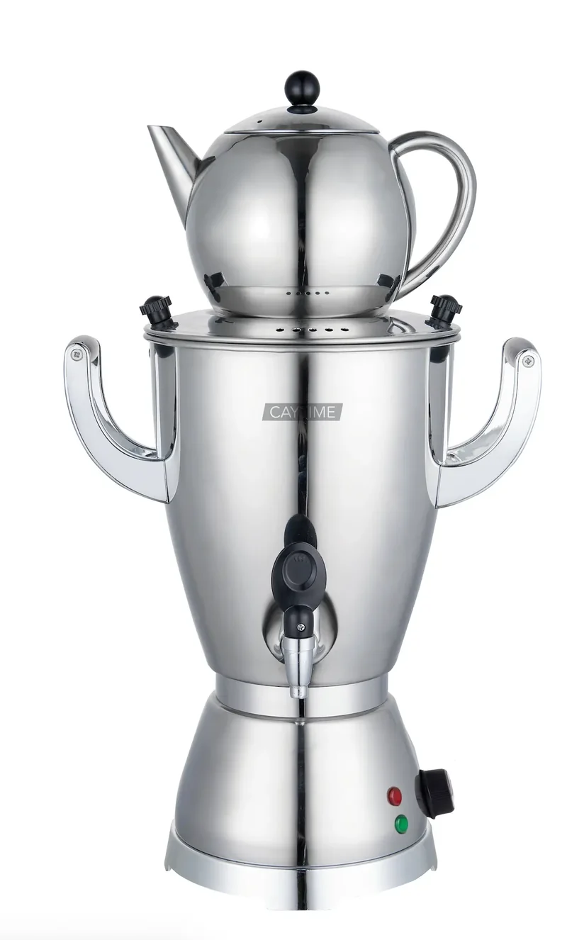 Samowar 5 L Semaver Edelstahl Teekocher Teemaschine Elektrisch für Gastronomie & Haushalt