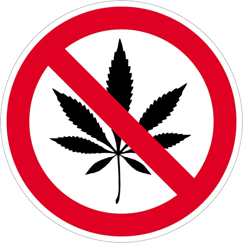 Hinweis- /Verbotsschilder Cannabisverbot / 20 cm