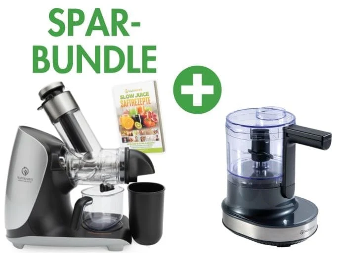 GREEN-PRESS MAX Slow Juicer + NUTRI-CHOPPER 4D Multizerkleinerer | Spar-Bundle