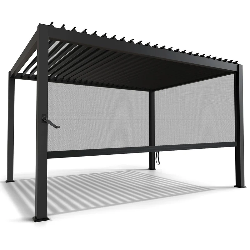Lamellendach Tahiti 3 x 4 m inkl. 1x Seitenwand 4 m