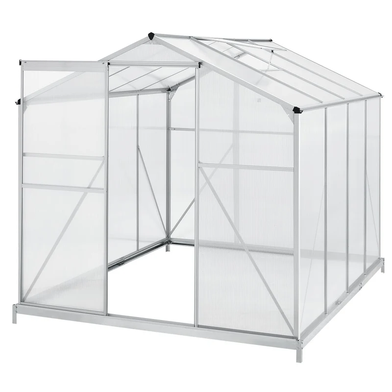 Aluminium Gewächshaus mit Fundament