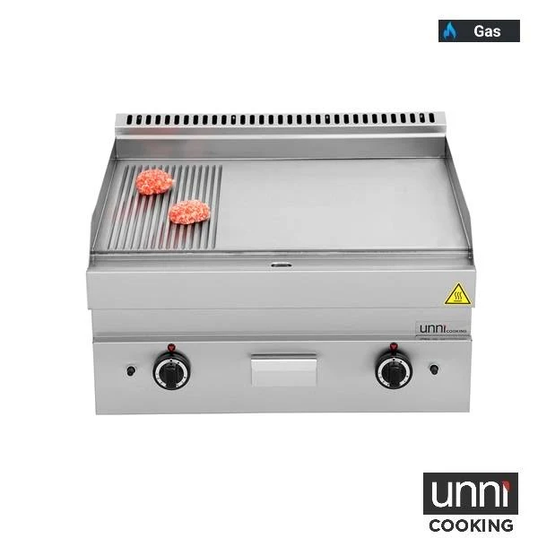 Gas-Griddle – 1/3 GERIFFELT - 2/3 GLATT