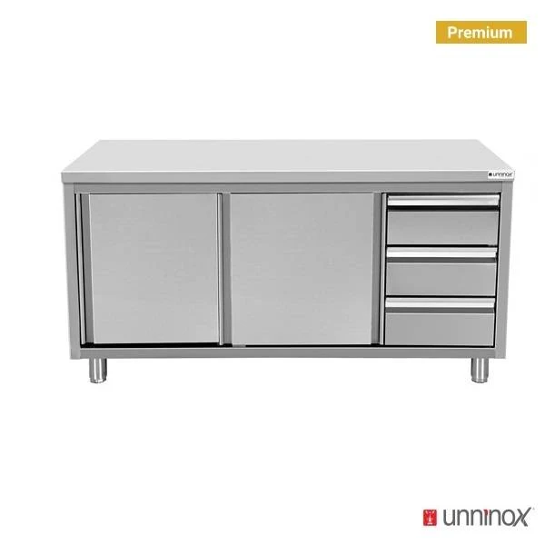 Arbeitsschränke 3 Schubladen ohne Aufsatz Rechts-700 – 1400 x 700 x H850mm