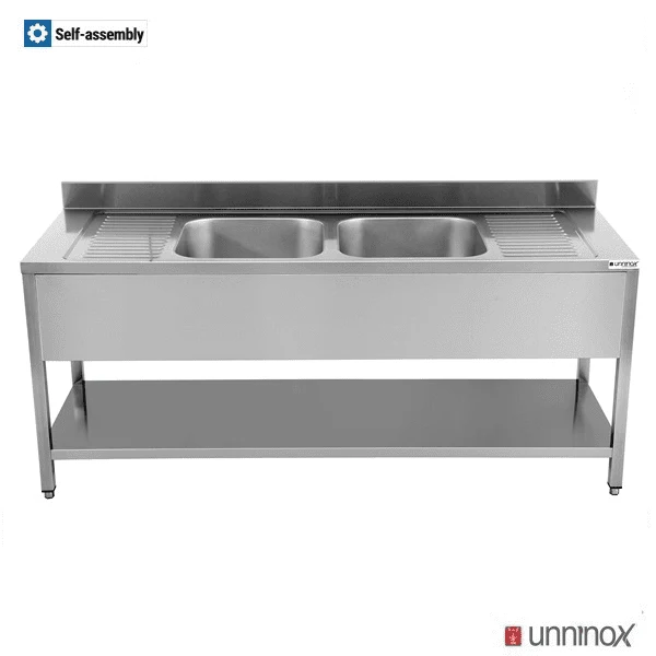 2000x700xH850mm 2 Schüsseln Mitte
