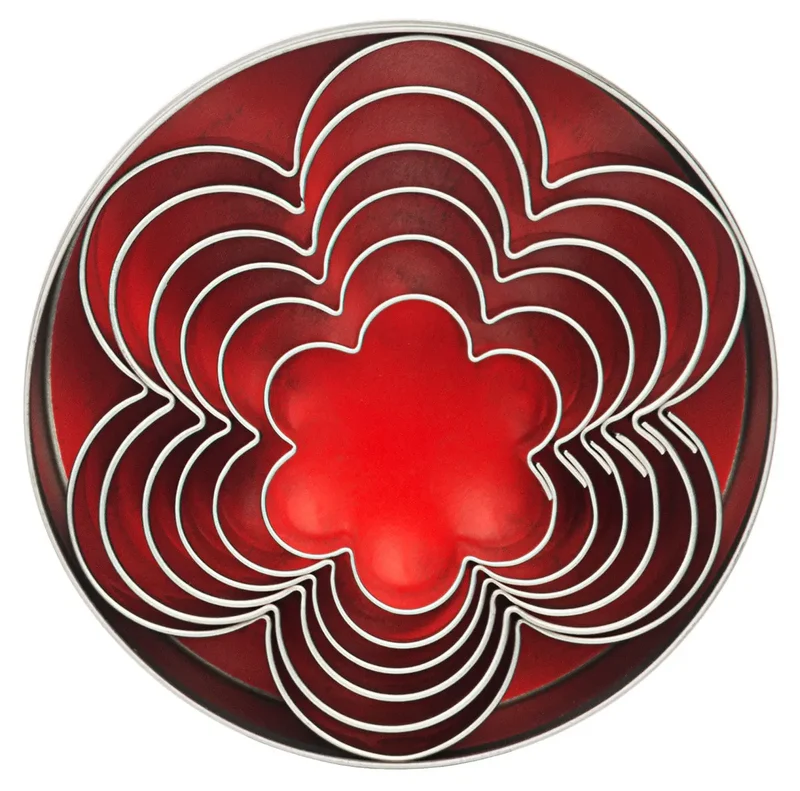 Ausstechformen Edelstahl Blume 6-teile 40-95mm