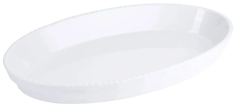 Auflaufform Backform Porzellan weiß 38,0 x 24,0 x H5,0 cm