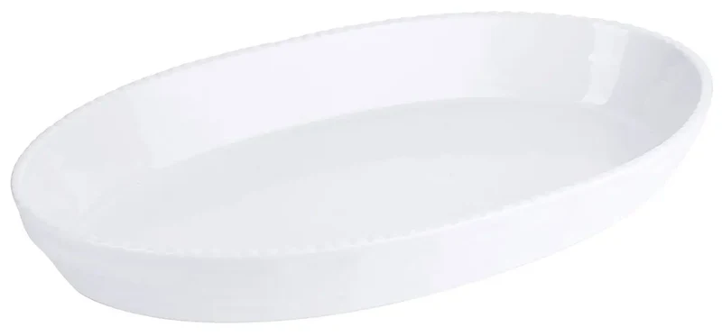Auflaufform Backform Porzellan weiß 36,0 x 22,0 x H5,0 cm