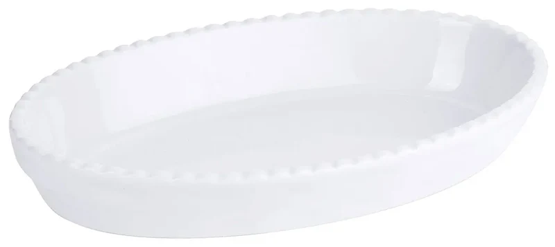 Auflaufform Backform Porzellan weiß 24,0 x 14,0 x H4,5 cm