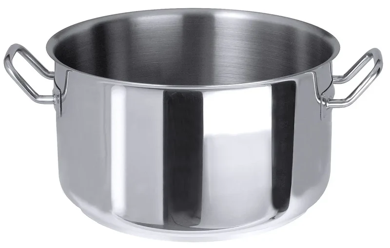 Edelstahl Kochtopf niedrig Ø 16-50 cm / Serie 2000 hochglänzend
