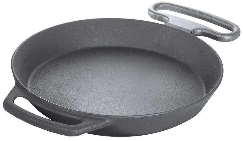 Eisenguss-Riesenpfanne Ø 80 cm mit 1 abnehmbaren Griff 1 großen angegossenen Doppelgriff