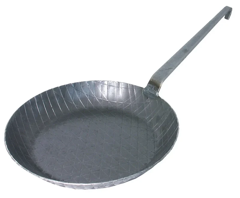 Eisen Bratpfanne Servierpfanne 24-28 cm tiefe bauchige Form