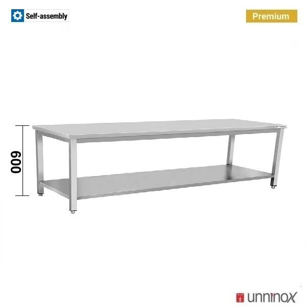 Arbeitstisch 700 Niedrigmodell, Höhe 600mm – 200x70xH85cm
