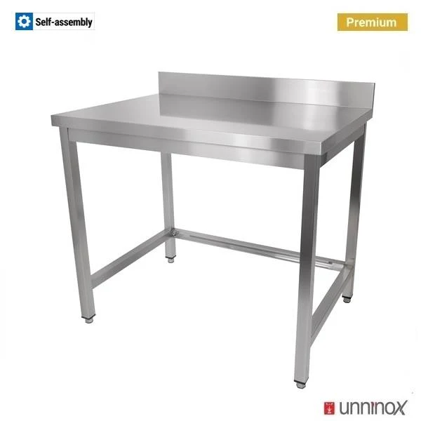 ARBEITSTISCH 700 + MIT RÜCKWAND + OHNE UNTERBORD – 200x700xH85cm