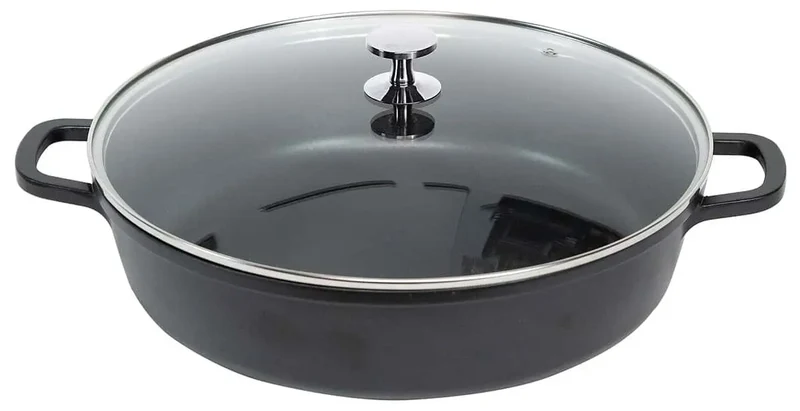 AluChef® Aluminium Bräter rund 32 cm schwarz
