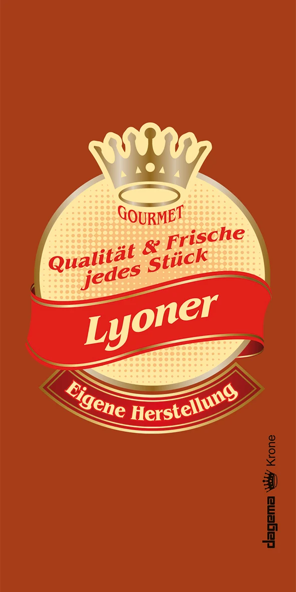 dageplus Kunstdarm 90x50 braun "Lyoner Krone" 1 Bund = 25Stk.