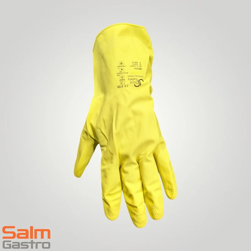 Handschuh Allzweck Chemikalien Naturlatex gelb Gr10 Länge ca 30cm per Paar