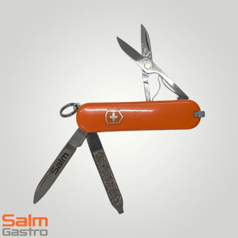 Victorinox Taschenmesser Classic SD in Salm orange und Salm Logo 58mm