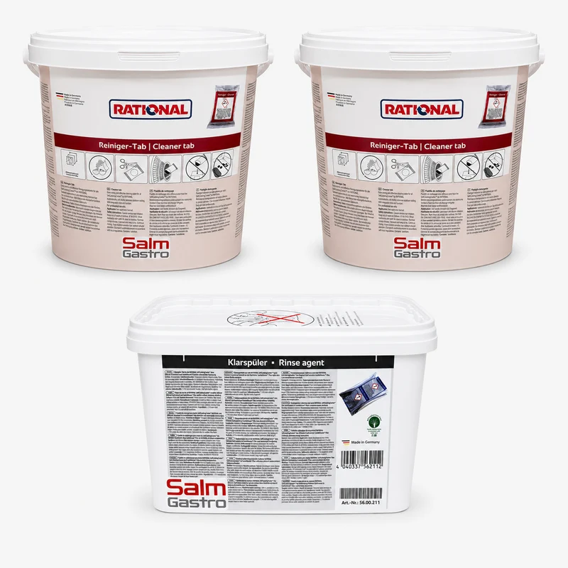 Paket Aktion 2x Rational Reiniger Tabs für alle Self Cooking Center SCC + 1x gratis Rational Klarspültab ohne CareControl SelfCookingCenter
