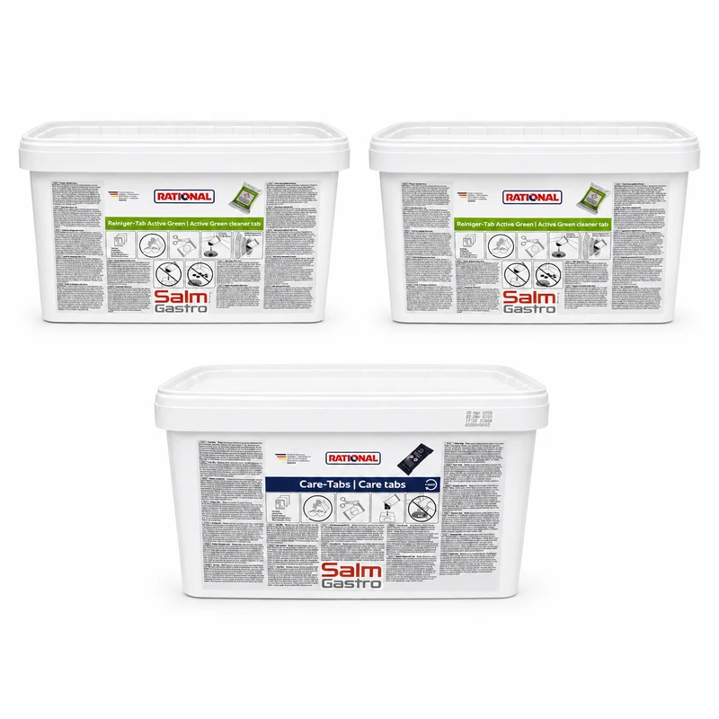 Paket Aktion 2x Rational Reiniger Tabs Active Green iCombi Pro/Classic+ 1 gratis Rational Care Tab mit Efficient CareControl für iCombi Pro/Classic