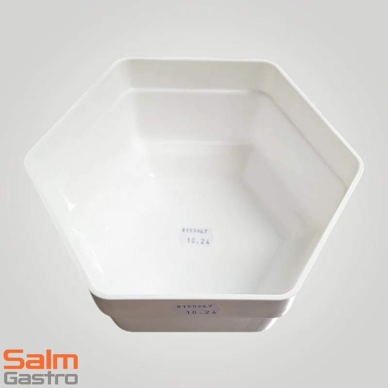 ABS Schale Ø180x95 weiss sechseckig mit Rand