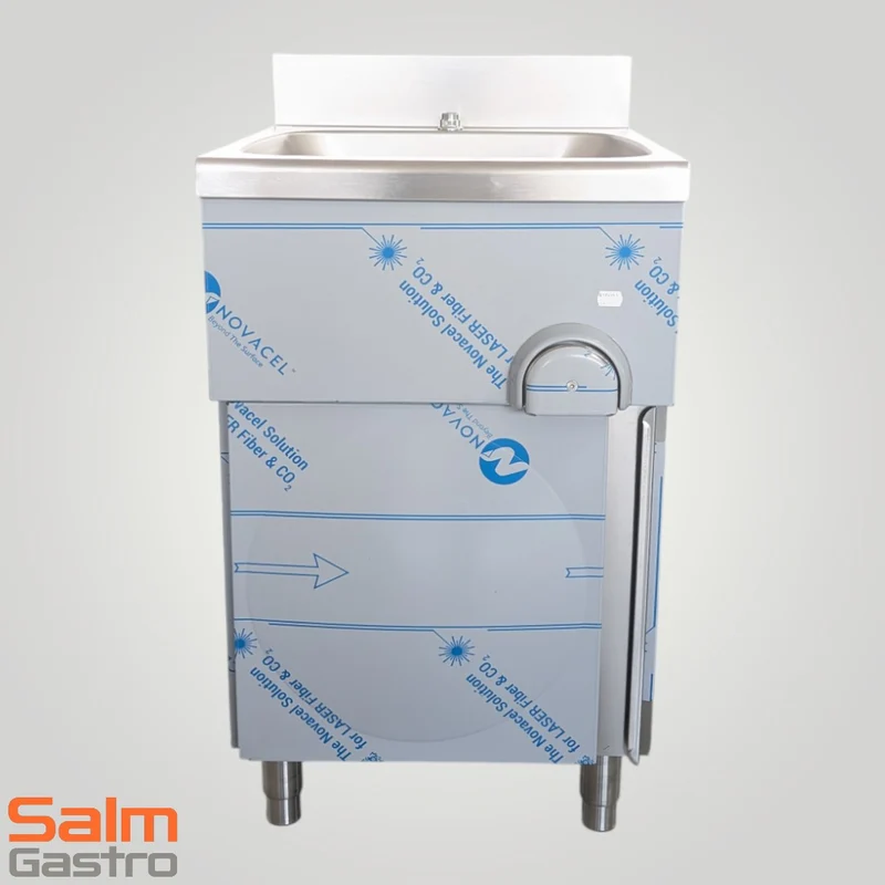 KBS Handwaschbecken BxTxH 500x500x850 eckige Form mit Unterschrank und ovalem Becken