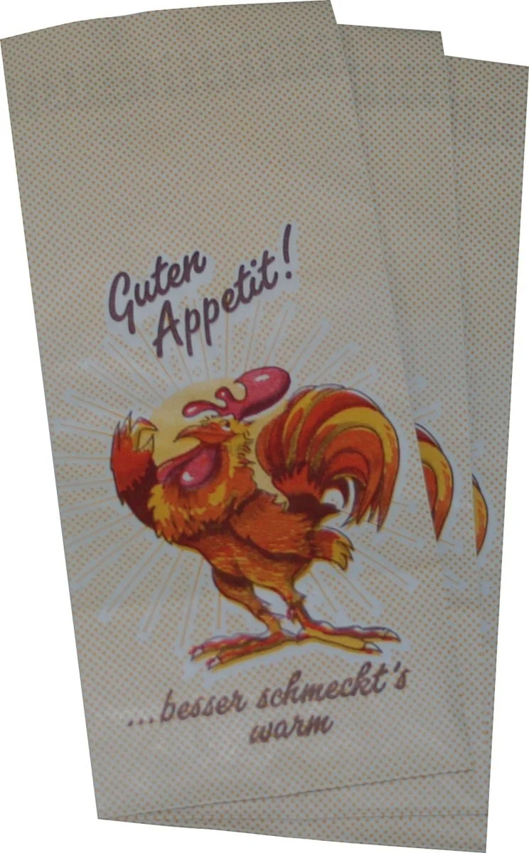Dagema 1 Karton Hähnchenbeutel 1/1 "Hahn Guten Appetit"