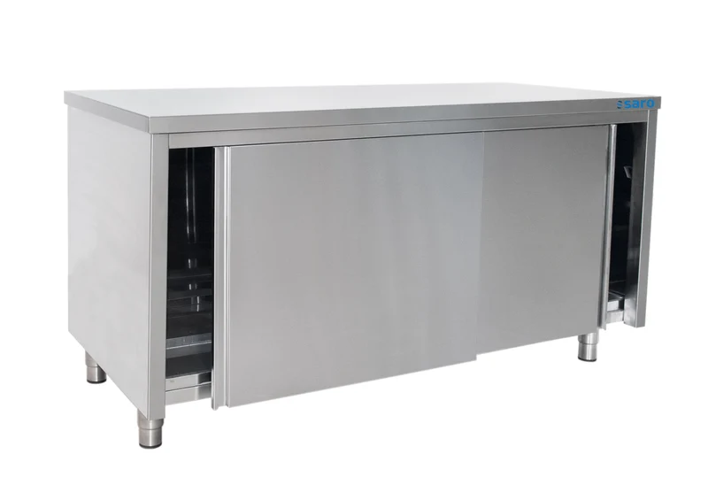 Saro Edelstahlschrank Schiebetür - 700 mm Tiefe, Breite 2000mm
