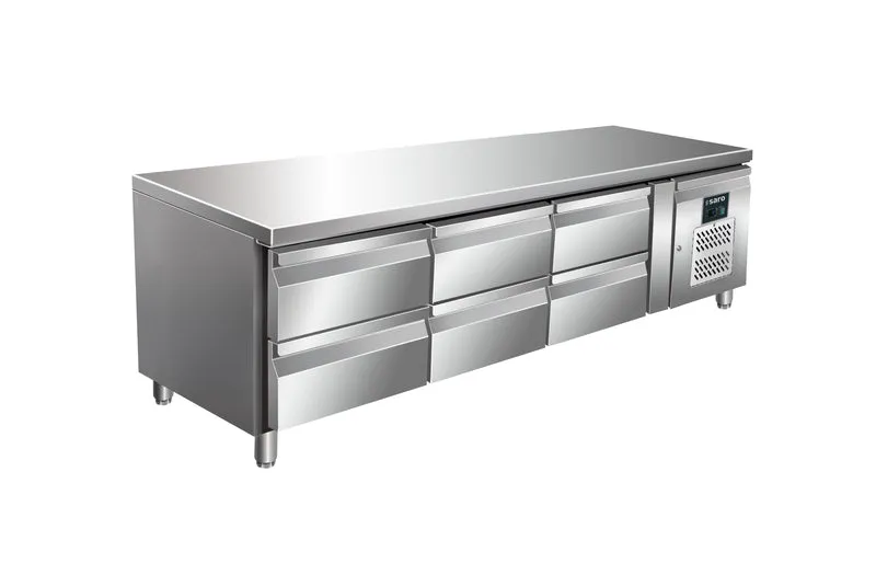Saro Unterbaukühltisch mit 3x2 Schubladen, Modell UGN 3160 TN