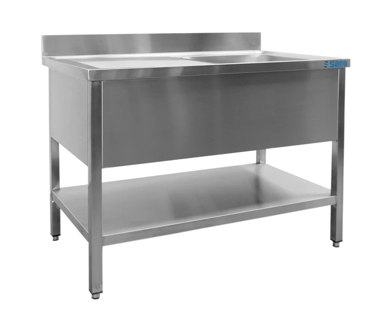 Saro Spültisch 1 Becken, rechts - B 1000 x T 700 mm