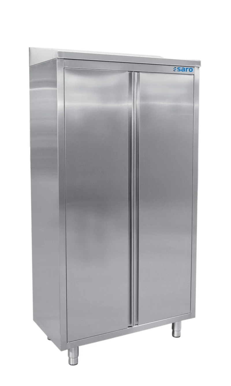 Saro Edelstahlhochschrank 2 Flügeltüren Breite 1000mm