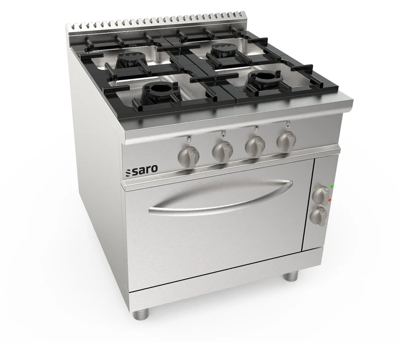 Saro Gasherd + Elektroofen 4 Brenner Modell LQ / CUG4NE