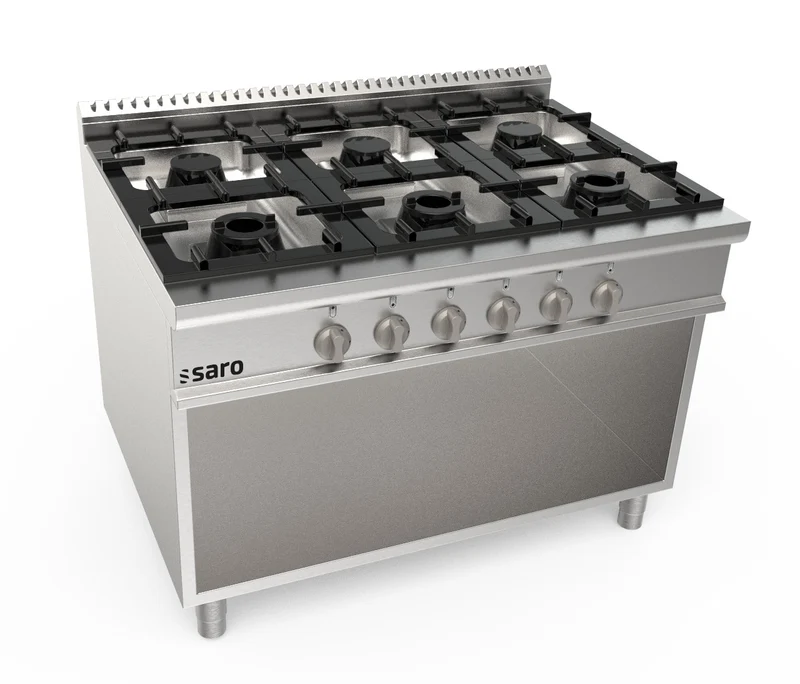 Saro Gasherd offener Unterbau 6 Brenner Modell LQ / CUG6BA