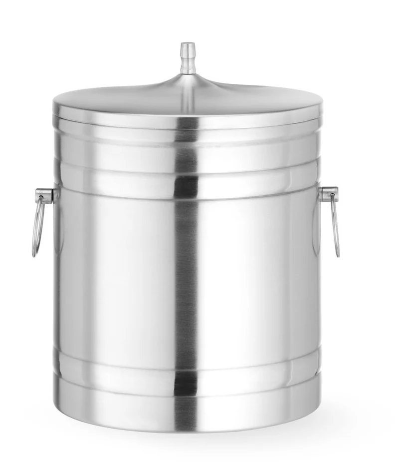 BarUp Eiskübel doppelwandig – 5 l – Silber – Ø 200 × H 230 mm