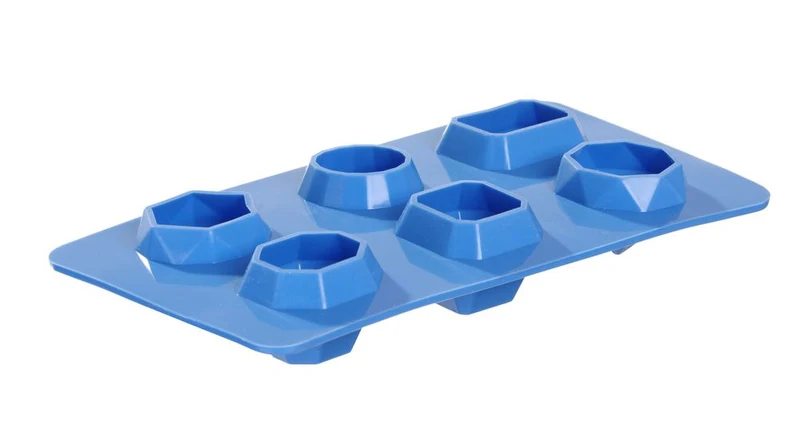 BarUp Eiswürfelform – edelsteinförmig – Blau – 190 × 105 × 30 mm – 2 Stück