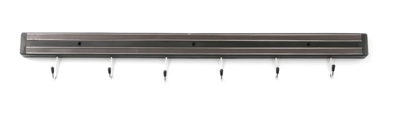 HENDI Messermagnetleiste mit Haken – 6 Haken – 620 mm