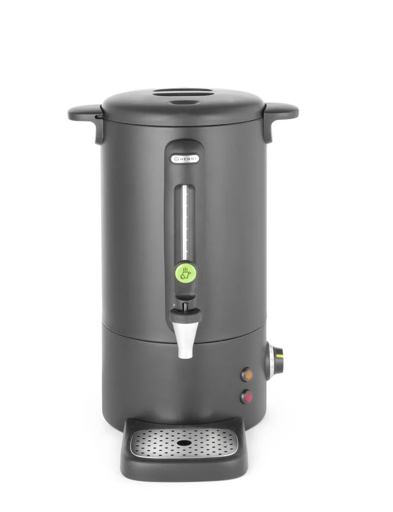 HENDI Heißgetränkespender UNIQ – designed by Robert Bronwasser – 9 l – Schwarz – 230 V / 950 W – 307 × 330 × 450 mm