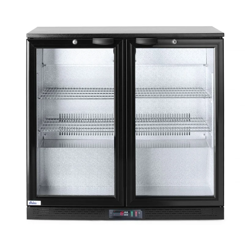 Arktic Kühlschrank mit doppelter Tür auf der Rückseite – 158 l – Schwarz – 230 V / 160 W – 900 × 530 × 865 mm