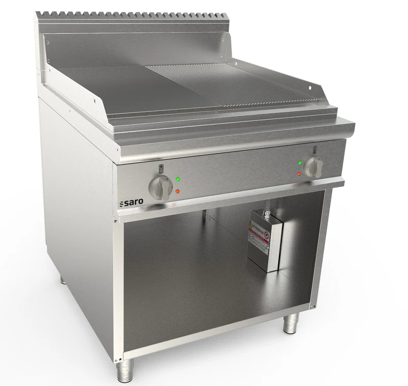 Saro Elektrogriddleplatte 800 mm breit Stand 1/2+ 1/2 Modell LQ / FTG4BAM