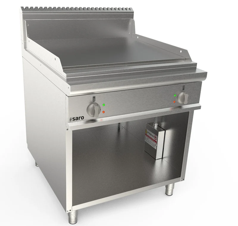 Saro Elektrogriddleplatte 800 mm breit Stand glatt Modell LQ / FTG4BAL