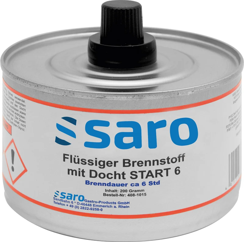 Saro Flüssiger Brennstoff m. Docht, VPE 24Dosen Modell START 6