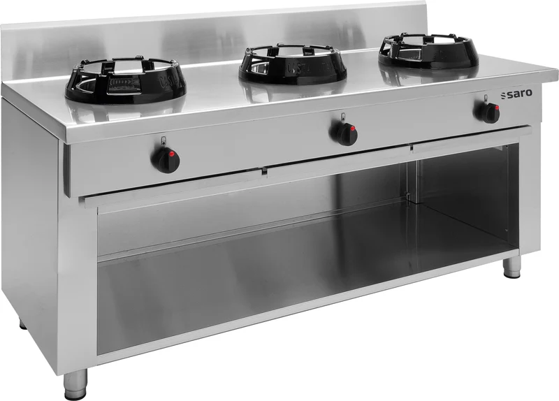 Saro Wok-Gasherd mit offenem Unterbau Modell CC/03