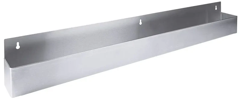 Edelstahl Barregal einreihig 107 cm