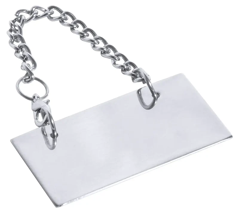 Edelstahl Schild für Kanne neutral ohne Beschriftung