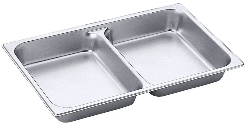 Edelstahl GN 1/1 Abteilbehälter 3 l mit zwei Abteilen