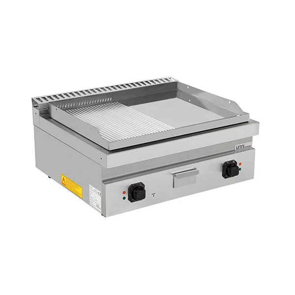 Elektrische Grillplatte – 1/2 Glatt + 1/2 Geriffelt – E70GP20B+GS