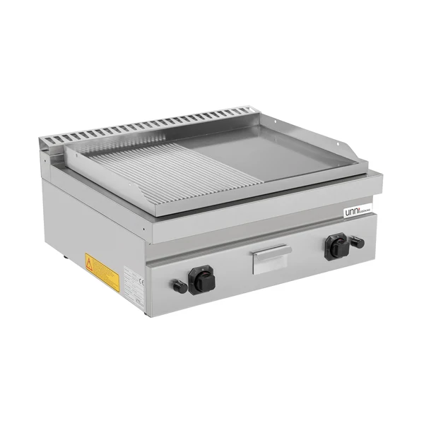 Grillplatte Gas – 1/2 Glatt - 1/2 Gerillt – G70GP20B+GS