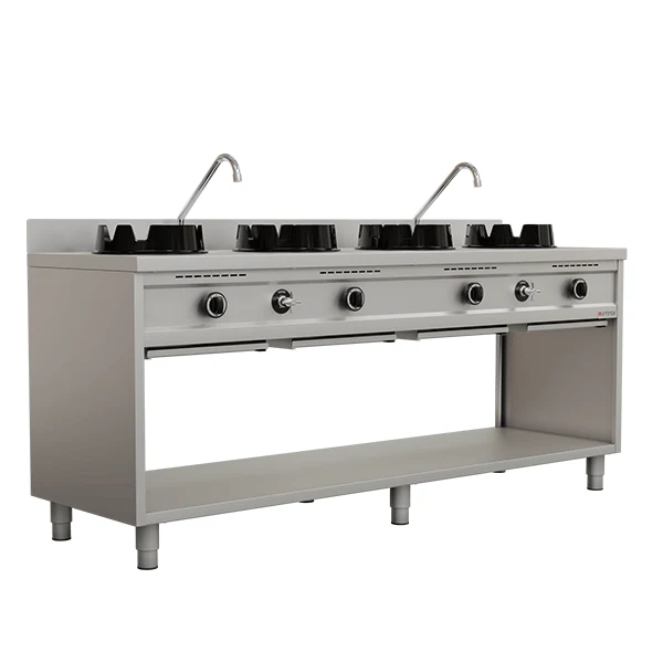 Wokherd Gas-Wok-Herd – 4×15 kW – 4 Kochzonen
