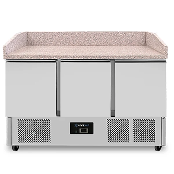 Pizza-Arbeitsbank 350 L 3 Türen (1/1 GN) +2 °C bis +8 °C